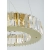 Lampa wisząca okrągła złota szklana 40cm 6350/4 - Lampy Elem